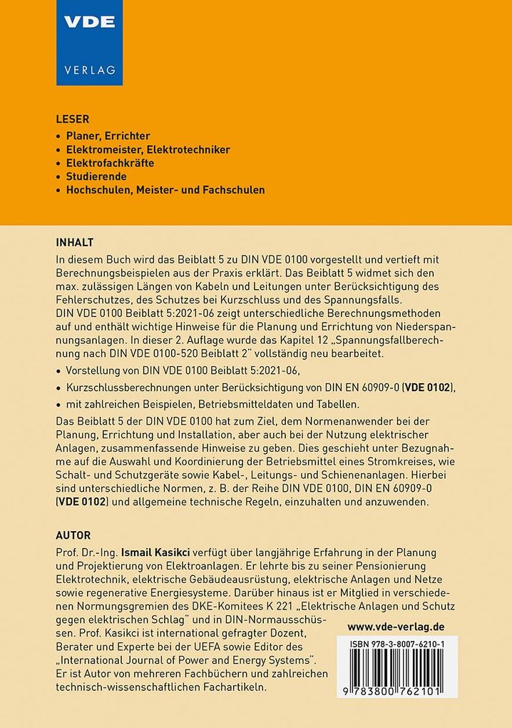 Weitere Ansicht: Beiblatt 5 der DIN VDE 0100 | Ismail Kasikci