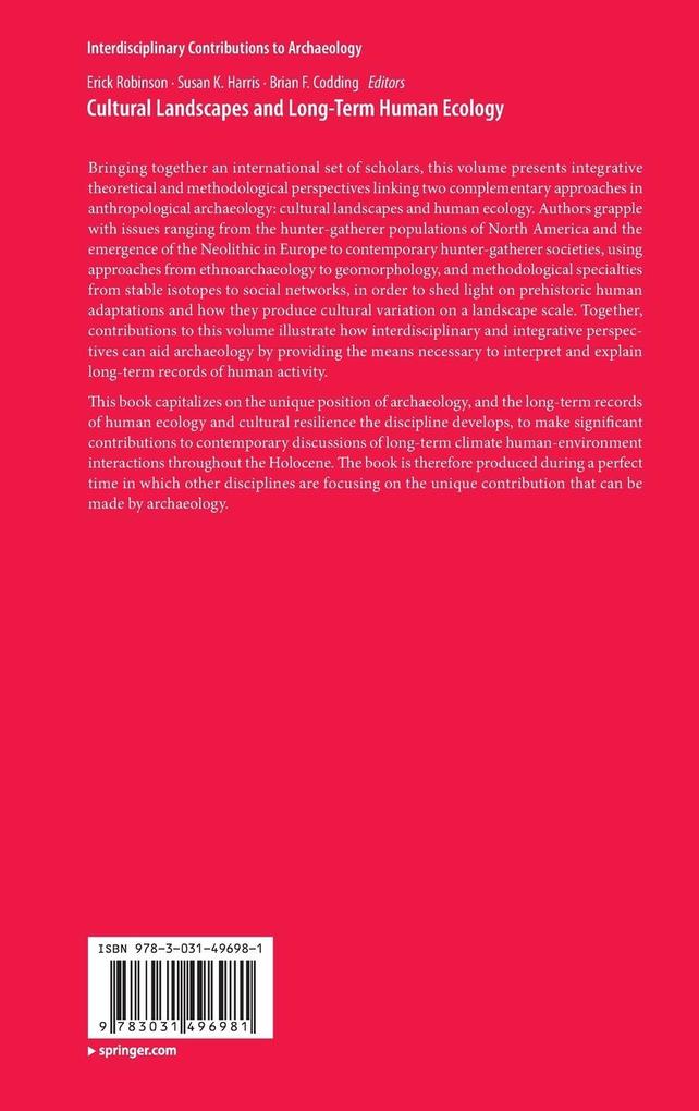 Weitere Ansicht: Cultural Landscapes and Long-Term Human Ecology