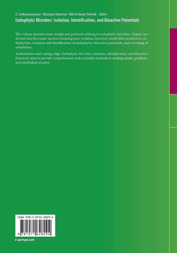 Weitere Ansicht: Endophytic Microbes: Isolation, Identification, and Bioactive Potentials