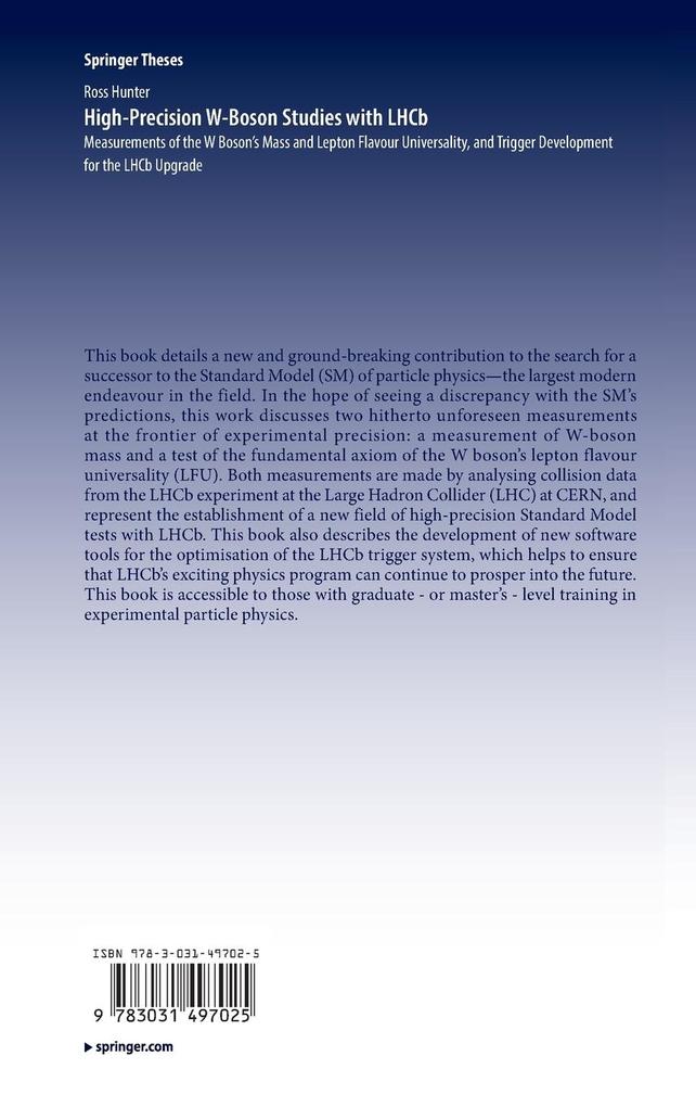 Weitere Ansicht: High-Precision W-Boson Studies with LHCb | Ross Hunter