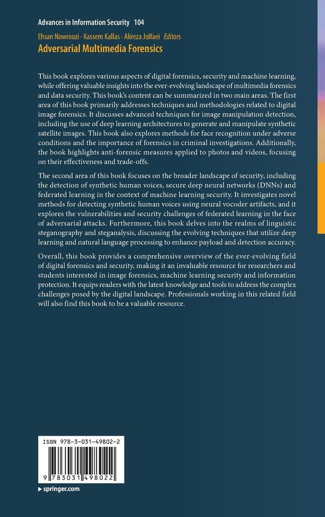 Weitere Ansicht: Adversarial Multimedia Forensics