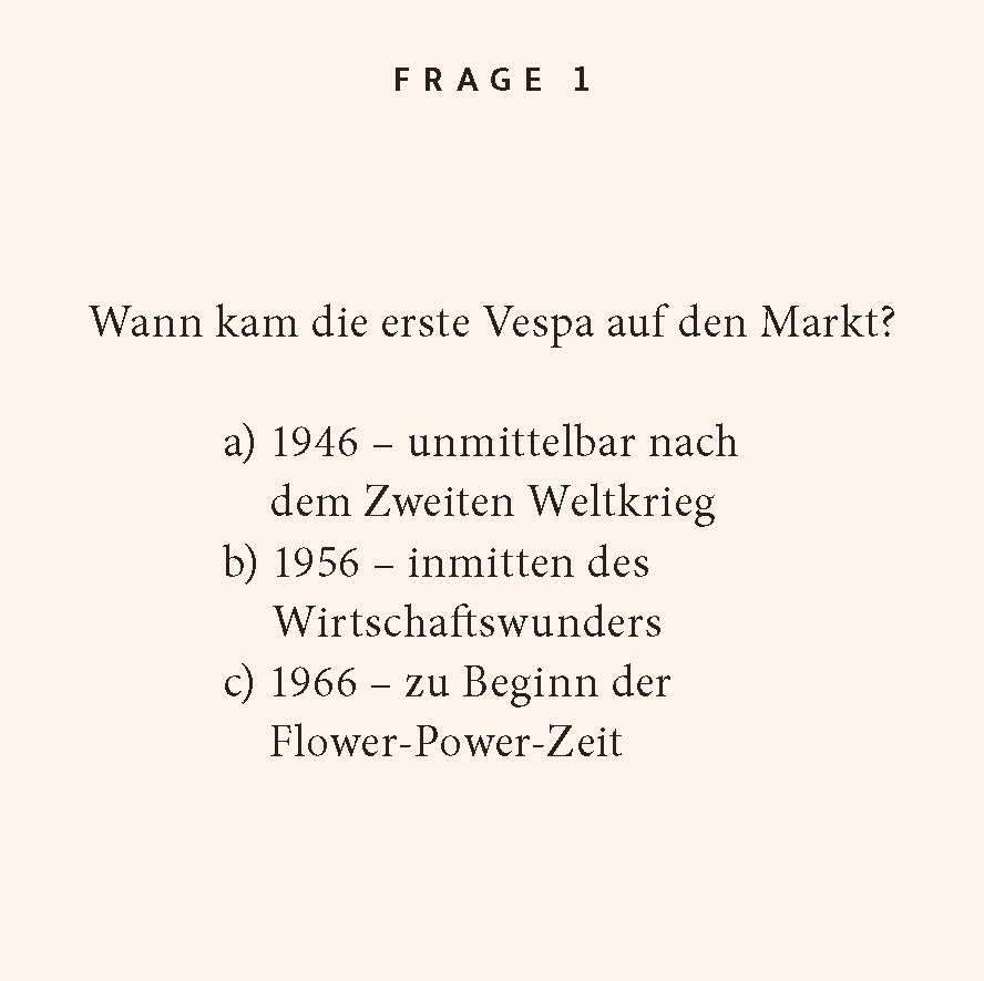 Weitere Ansicht: Vespa-Quiz | Mika Hahn, Robin Davy