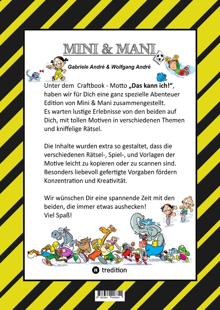 Weitere Ansicht: CRAFTBOOK - ABENTEUER - 140 BLATT SPECIAL-EDTITION - MEHR FARBE - THEMENWELTEN - MALMOTIVE - RÄTSEL - TIERE - ZIRKUS | Gabriele André, Wolfgang André