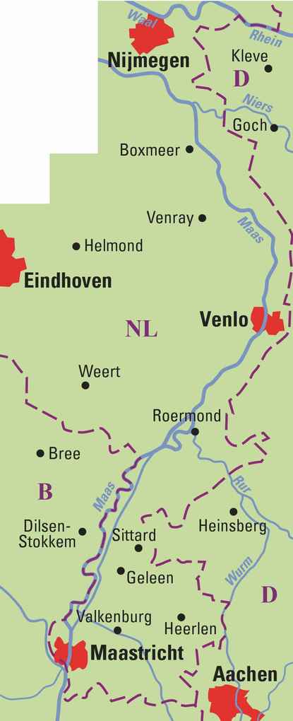 Weitere Ansicht: BVA ADFC Regionalkarte Limburg, mit Knotenpunkten 1:75.000