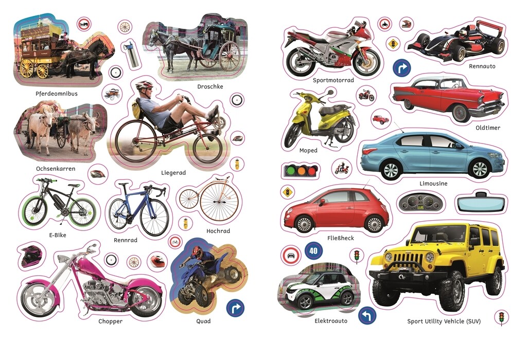 Weitere Ansicht: Sticker-Lexikon. Fahrzeuge