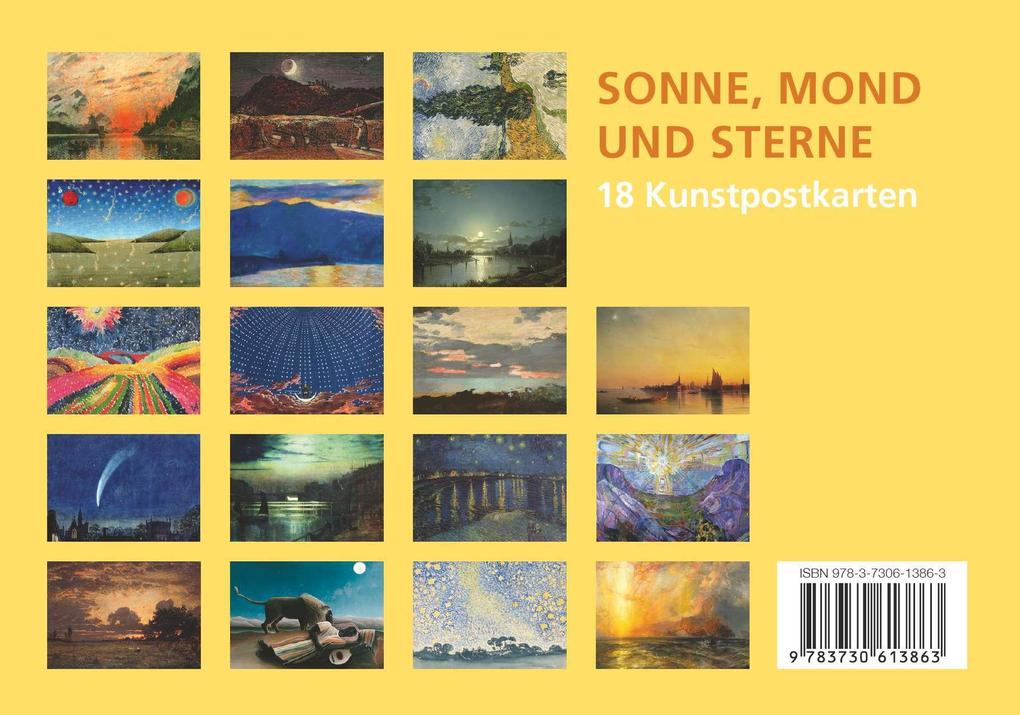 Weitere Ansicht: Postkarten-Set Sonne, Mond und Sterne