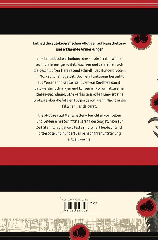 Weitere Ansicht: Die verhängnisvollen Eier und Notizen auf Manschetten. Vollständig neu übersetzt von Alexandra Berlina | Michail Bulgakow