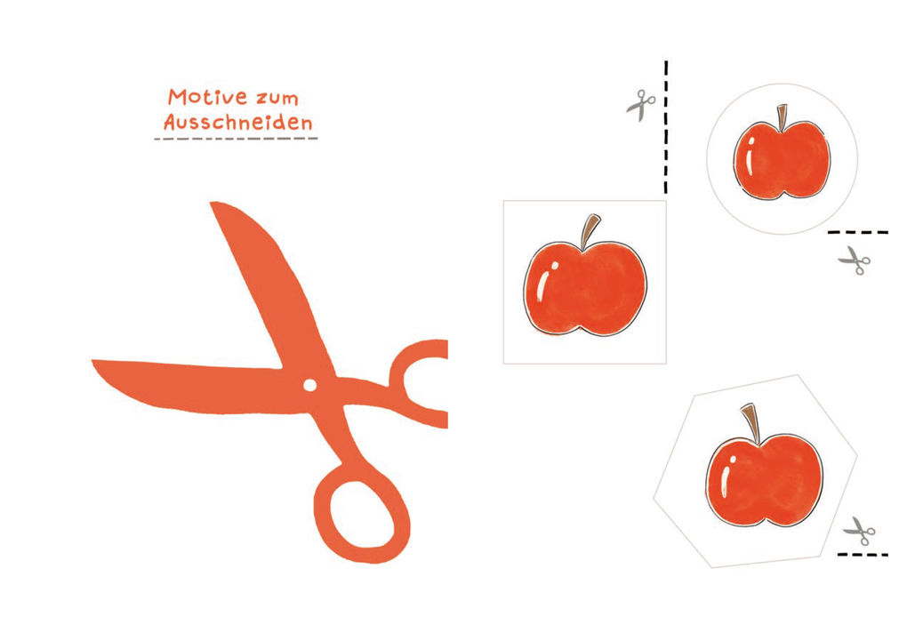 Weitere Ansicht: Schüttel den Apfelbaum - Das Ausschneidebuch. Schneiden, kleben, malen für Kinder ab 3 Jahren | Nico Sternbaum