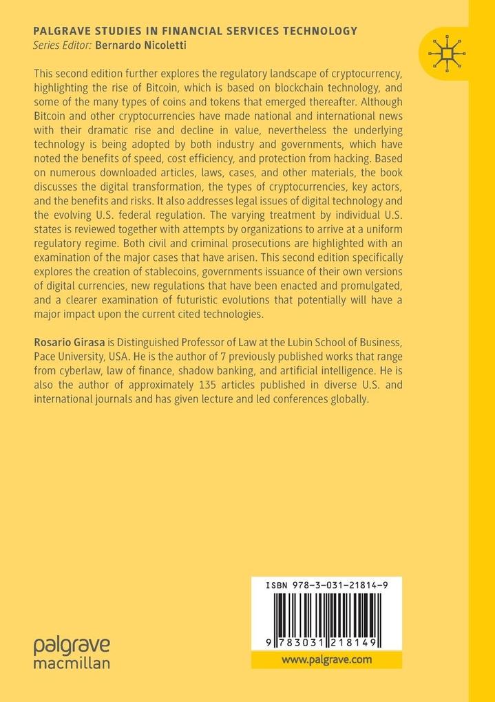 Weitere Ansicht: Regulation of Cryptocurrencies and Blockchain Technologies | Rosario Girasa