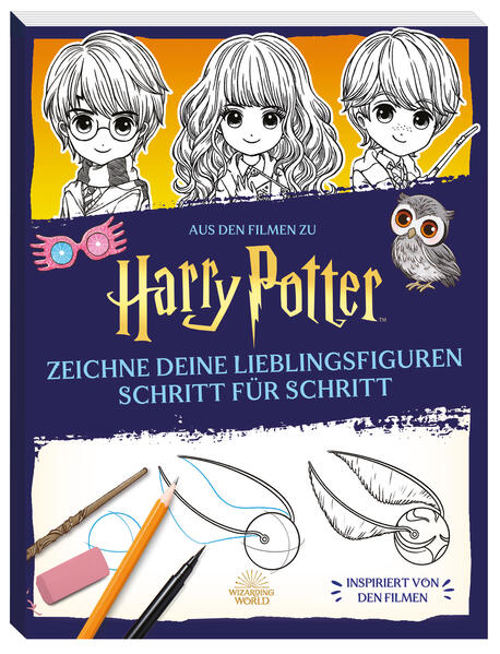 Produktbild: Aus den Filmen zu Harry Potter: Zeichne deine Lieblingsfiguren Schritt für Schritt | Isa Gouache, Violet Tobacco