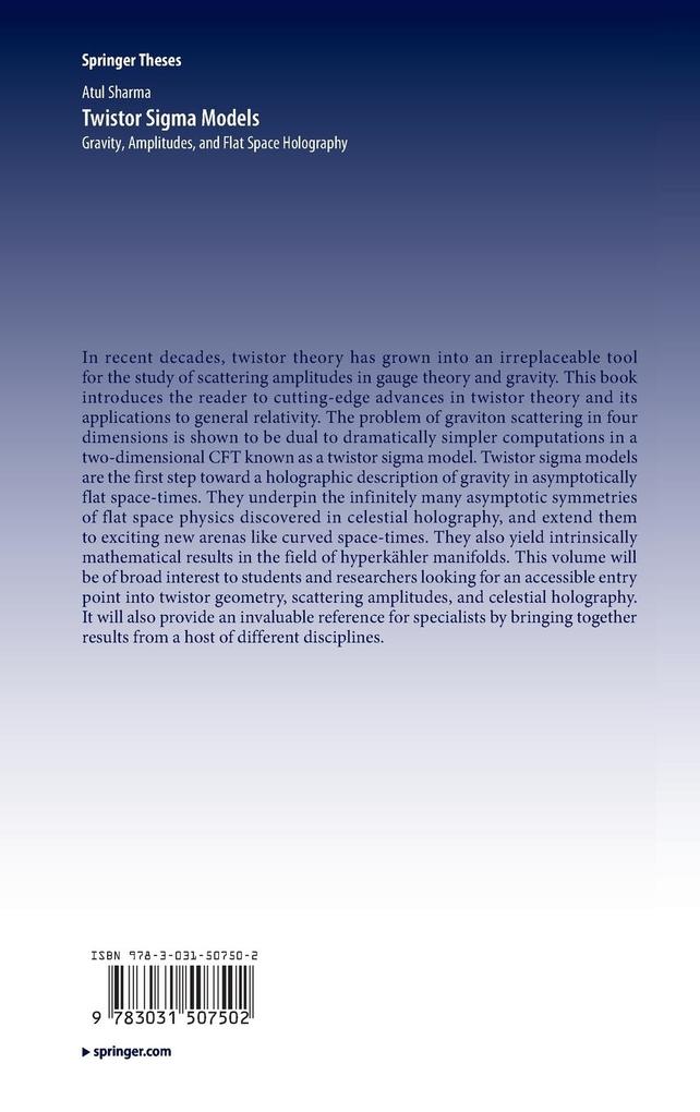 Weitere Ansicht: Twistor Sigma Models | Atul Sharma