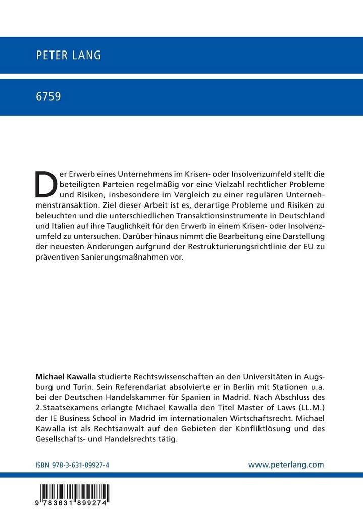 Weitere Ansicht: Distressed M&A in Deutschland und Italien | Michael Kawalla