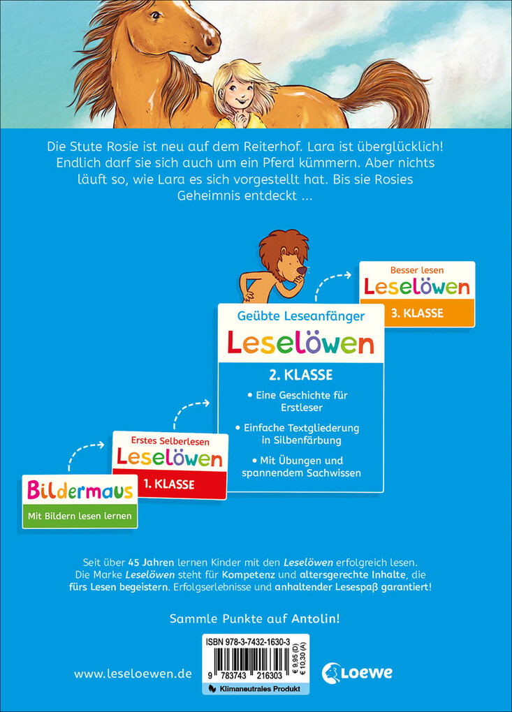 Weitere Ansicht: Leselöwen 2. Klasse - Lara und das neue Pferd | Sabine Giebken