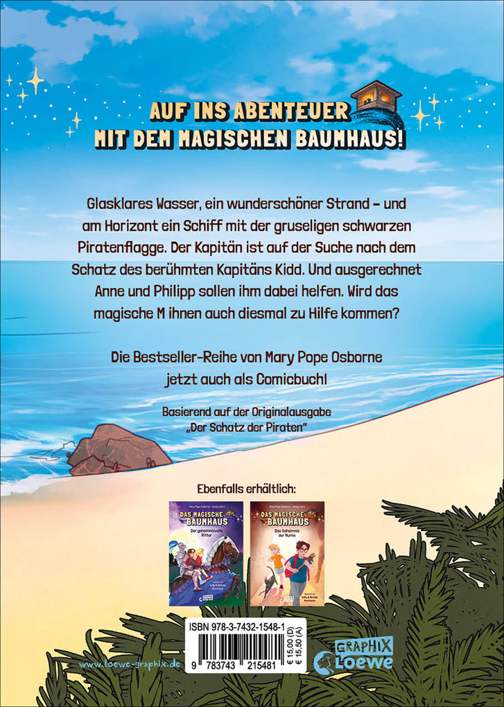 Weitere Ansicht: Das magische Baumhaus (Comic-Buchreihe, Band 4) - Der Schatz der Piraten | Mary Pope Osborne, Jenny Laird