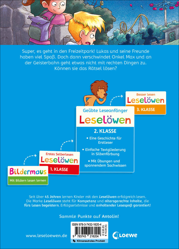 Weitere Ansicht: Leselöwen 2. Klasse - Alarm! Diebe im Freizeitpark! | Anni Möwenthal