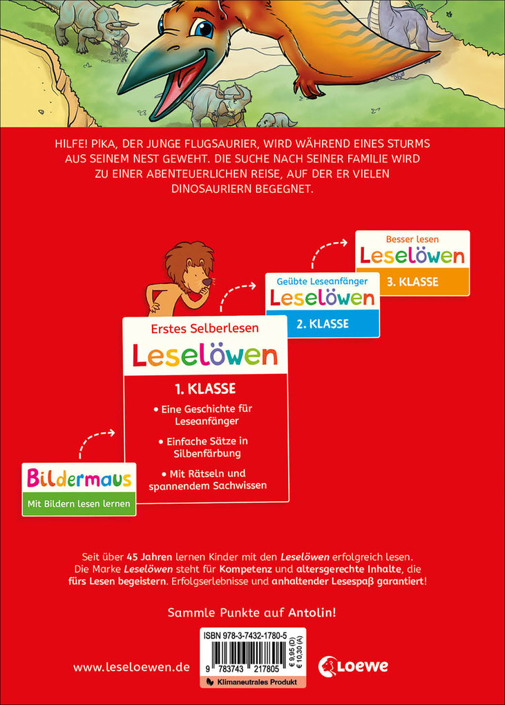 Weitere Ansicht: Leselöwen 1. Klasse - Abenteuer im Land der Dinos | Stütze & Vorbach