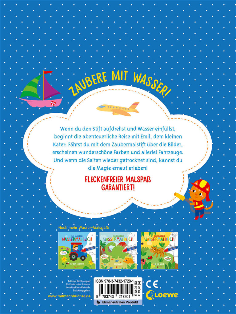 Weitere Ansicht: Das magische Wassermalbuch - Fahrzeuge