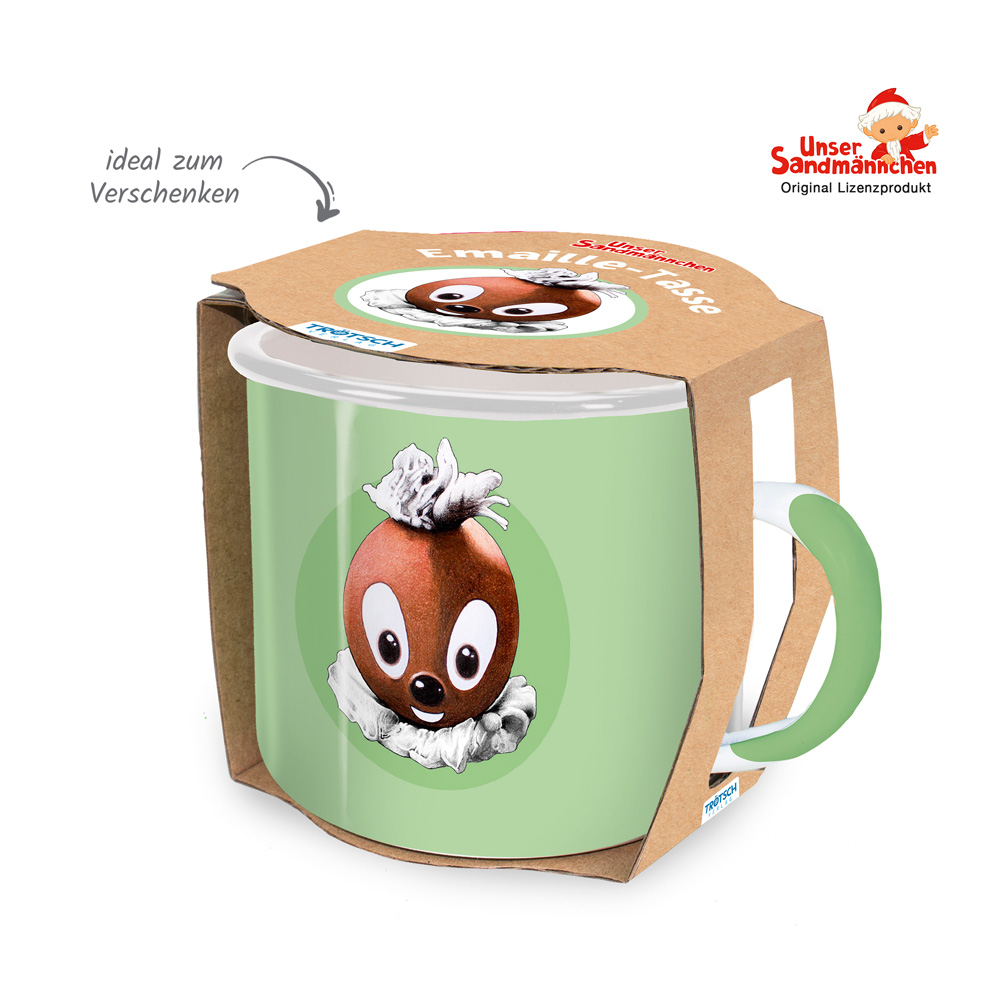Weitere Ansicht: Trötsch Unser Sandmännchen Emailletasse Pittiplatsch