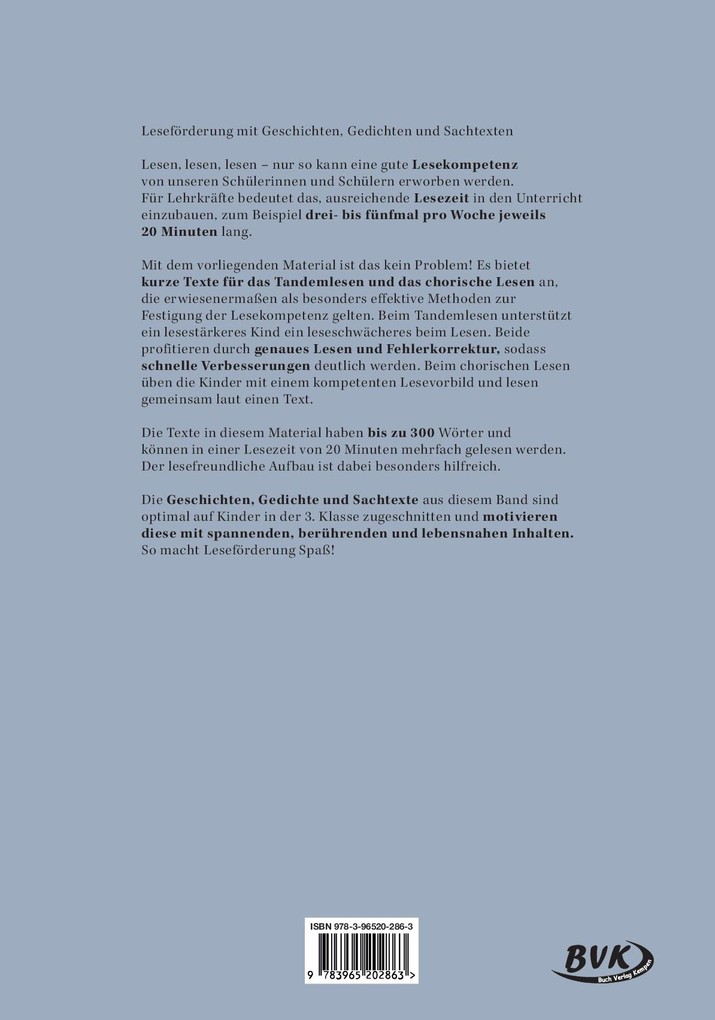 Weitere Ansicht: Tandemlesen 3. Klasse | Barbara Peters, Barbara Rath