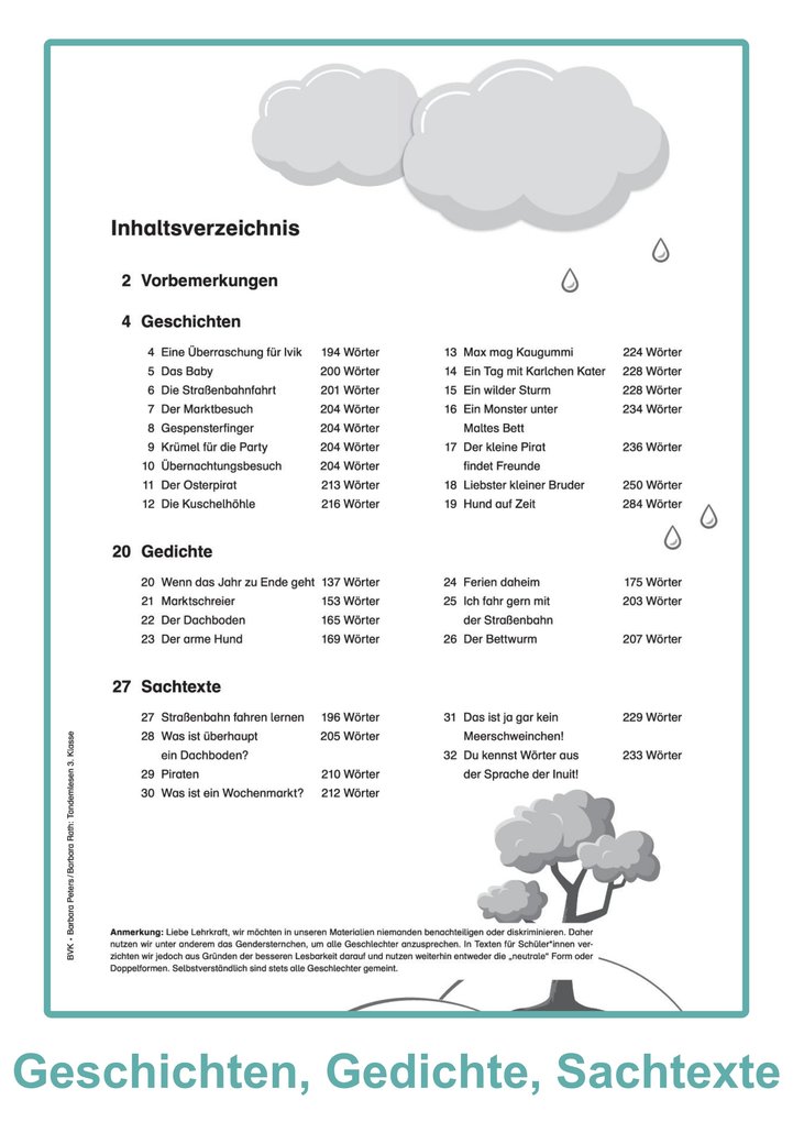 Weitere Ansicht: Tandemlesen 3. Klasse | Barbara Peters, Barbara Rath