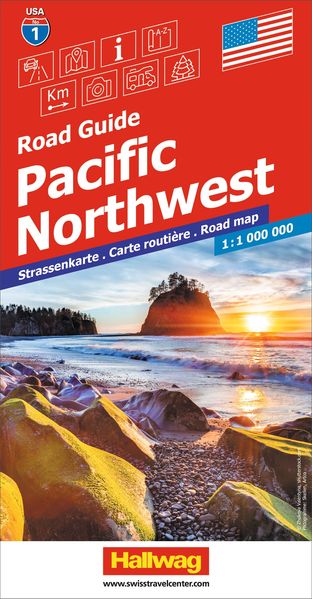 Produktbild: Hallwag Strassenkarte USA, Pacific Northwest 1:1 Mio.