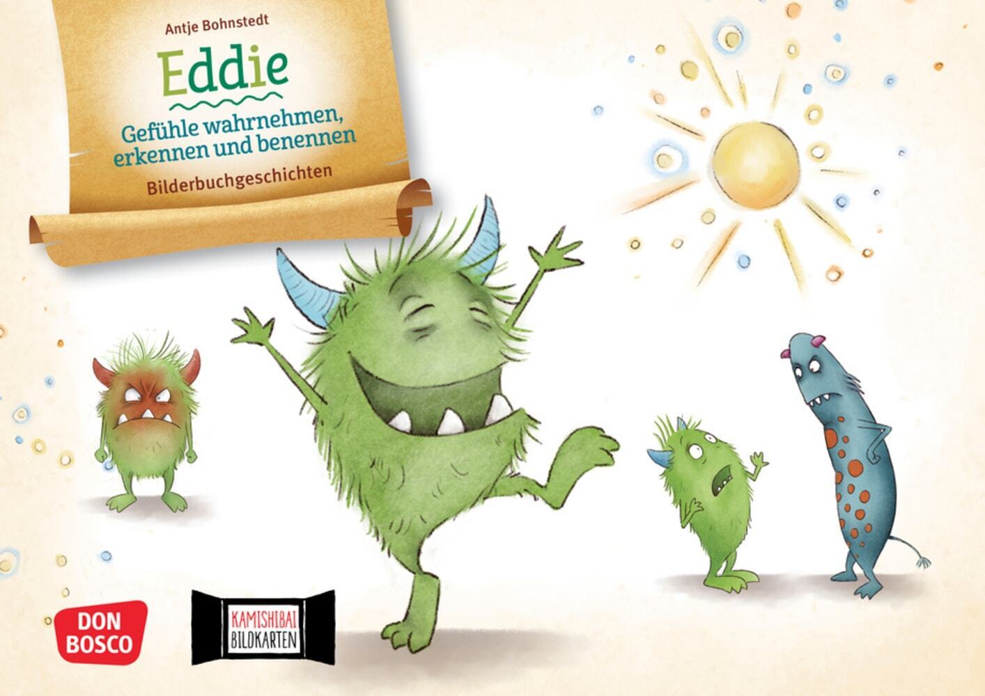 Produktbild: Eddie. Gefühle wahrnehmen, erkennen und benennen. Kamishibai Bildkartenset | Antje Bohnstedt