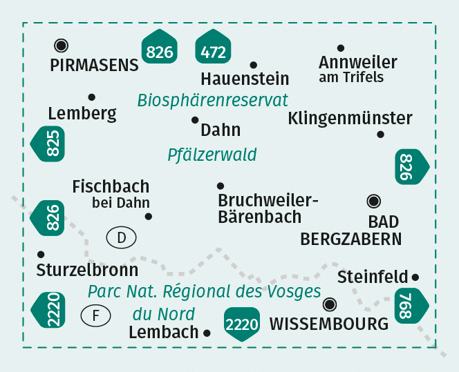 Weitere Ansicht: KOMPASS Wanderkarte 473 Pfälzerwald Süd 1:25.000