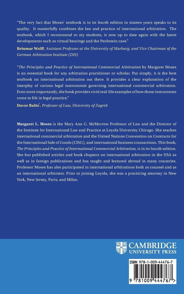 Weitere Ansicht: The Principles and Practice of International Commercial Arbitration | Margaret L. Moses
