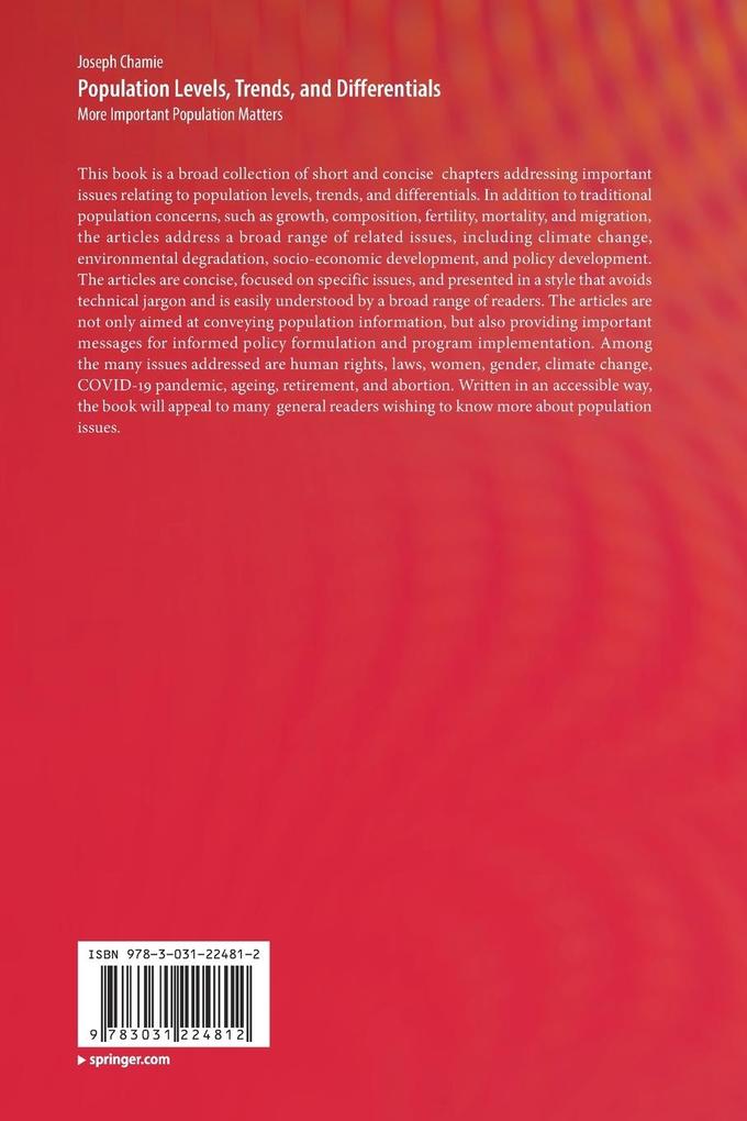 Weitere Ansicht: Population Levels, Trends, and Differentials | Joseph Chamie