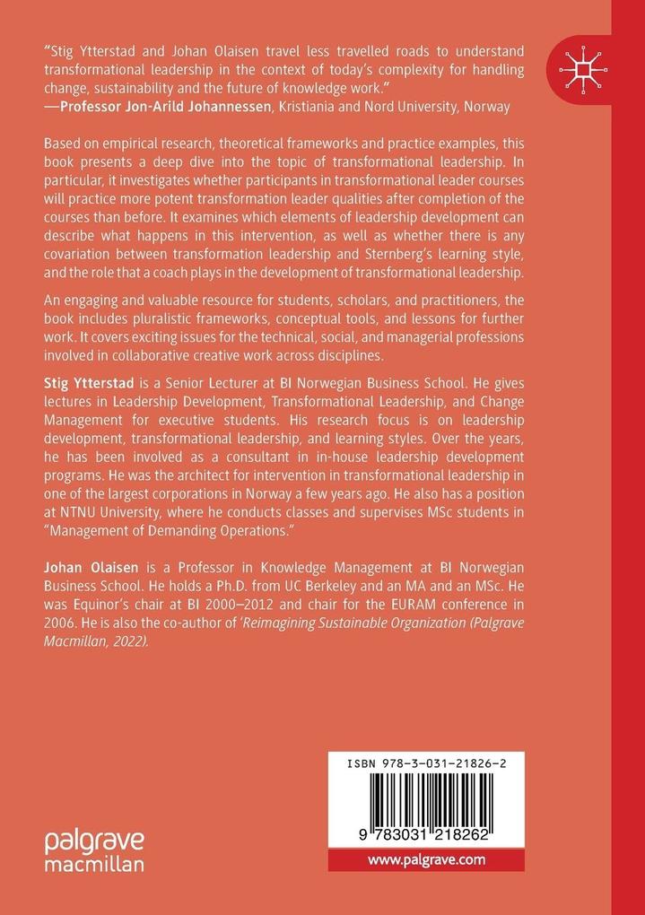 Weitere Ansicht: Learning Transformational Leadership | Stig Ytterstad, Johan Olaisen
