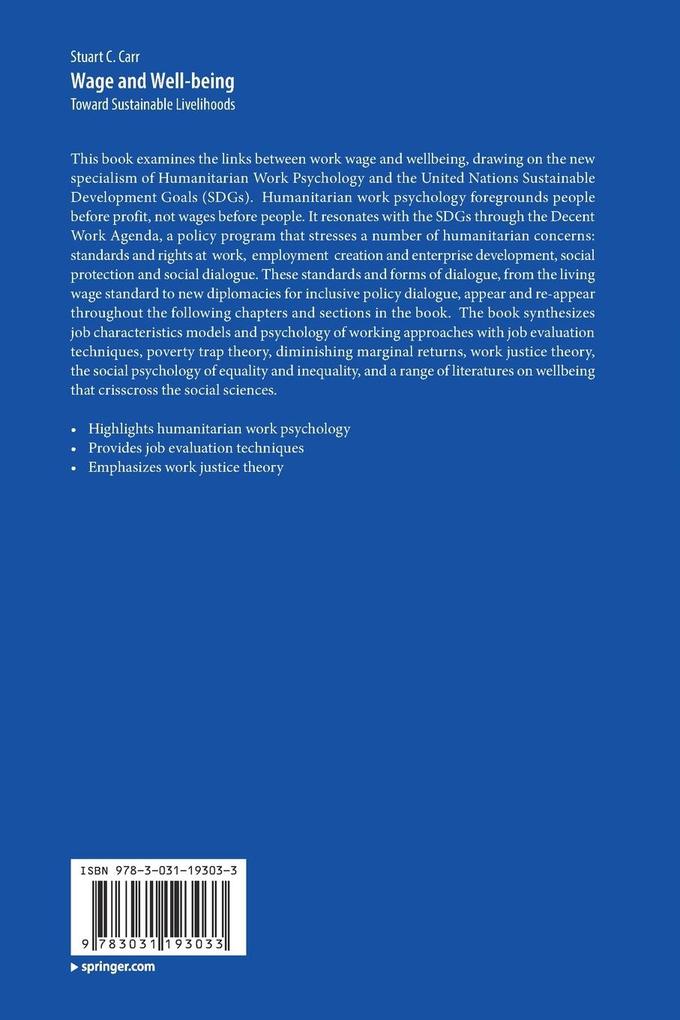 Weitere Ansicht: Wage and Well-being | Stuart C. Carr