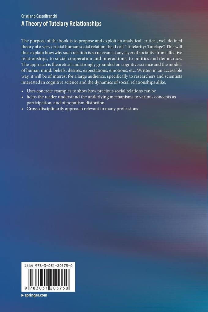 Weitere Ansicht: A Theory of Tutelary Relationships | Cristiano Castelfranchi