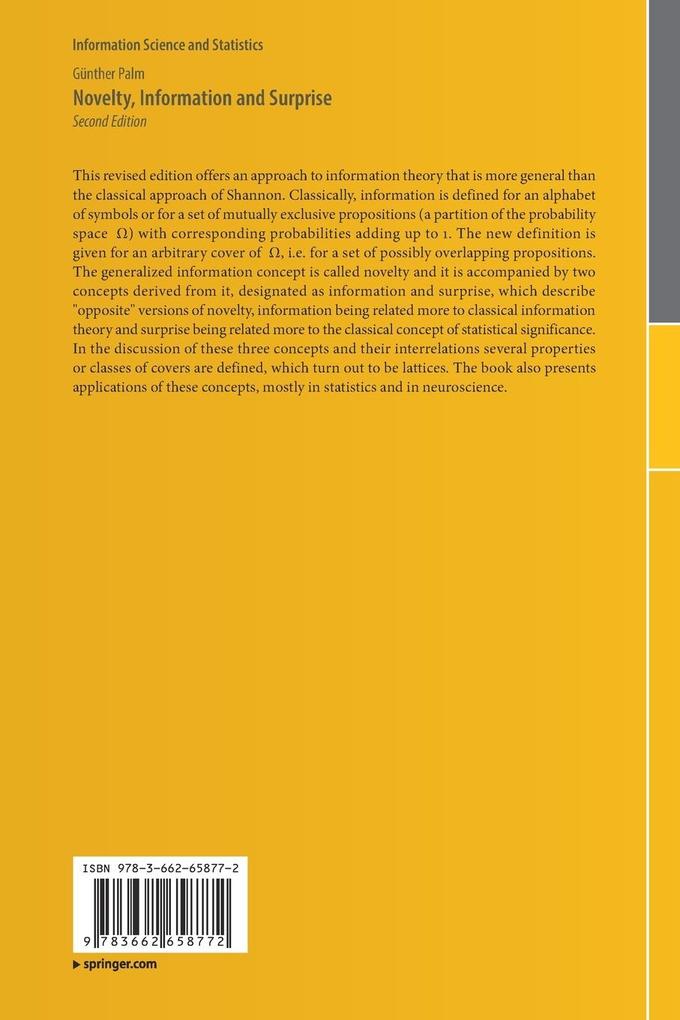 Weitere Ansicht: Novelty, Information and Surprise | Günther Palm