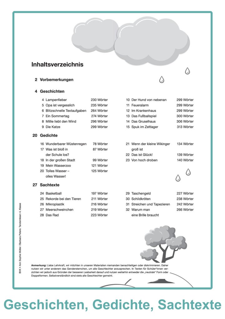 Weitere Ansicht: Tandemlesen 4. Klasse | Ann Sophie Müller, Barbara Peters