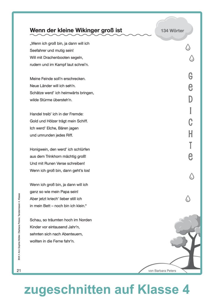 Weitere Ansicht: Tandemlesen 4. Klasse | Ann Sophie Müller, Barbara Peters