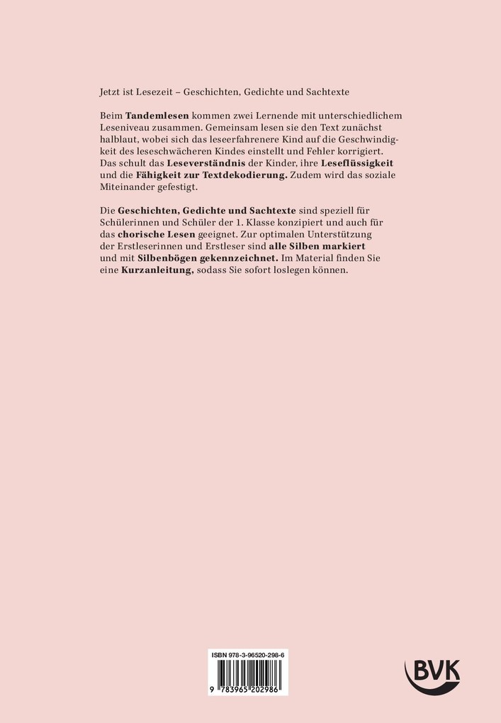 Weitere Ansicht: Tandemlesen - 1. Klasse | Maria Schmetz