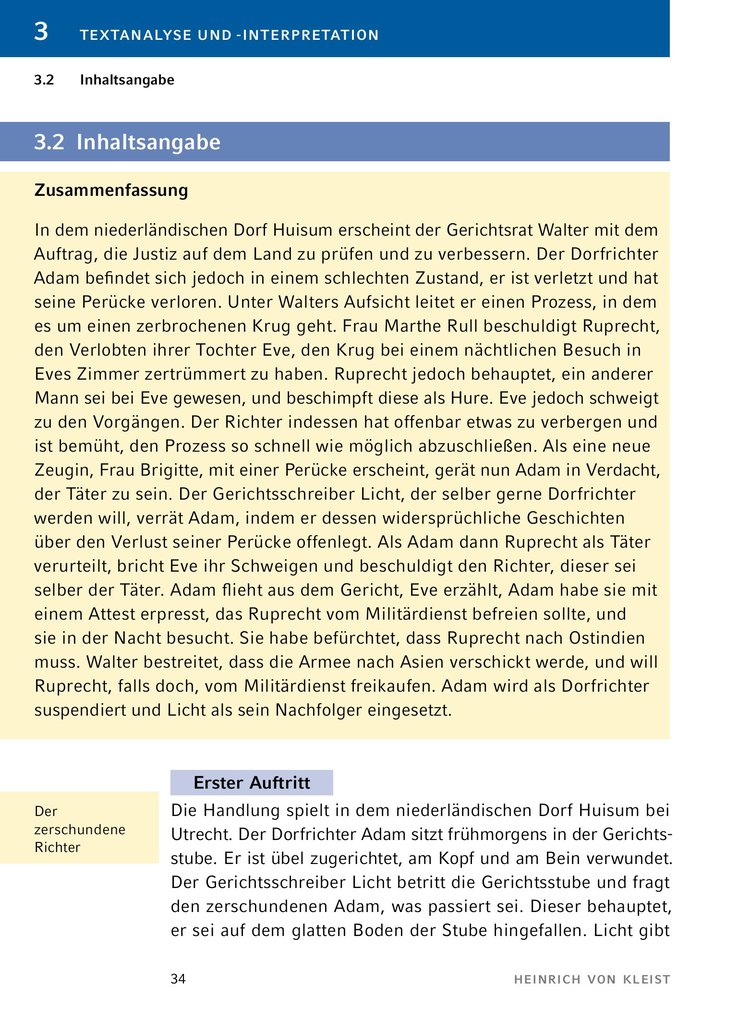 Weitere Ansicht: Der zerbrochne Krug von Heinrich von Kleist. - Textanalyse und Interpretation | Heinrich Kleist, Heinrich Von Kleist