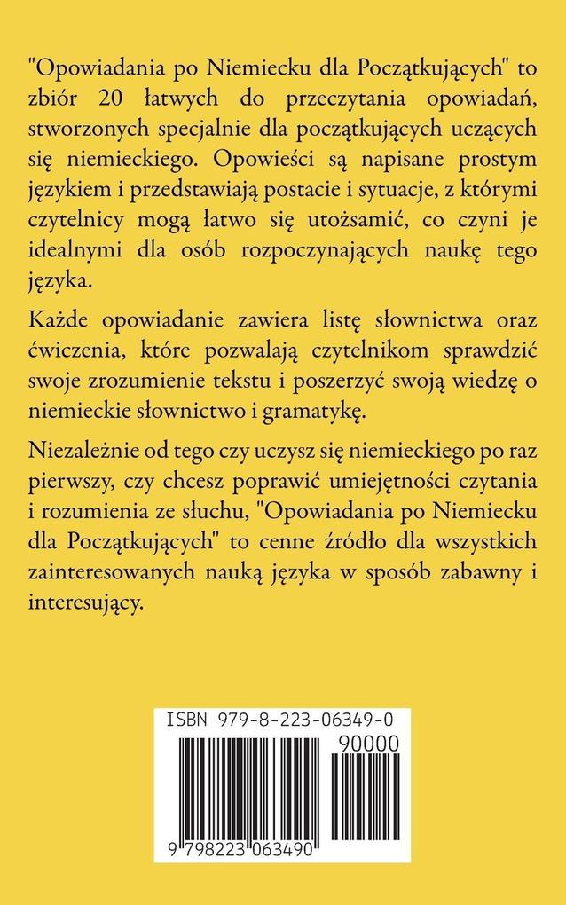 Weitere Ansicht: Opowiadania po Niemiecku dla Pocztkujcych | Daria Gaek