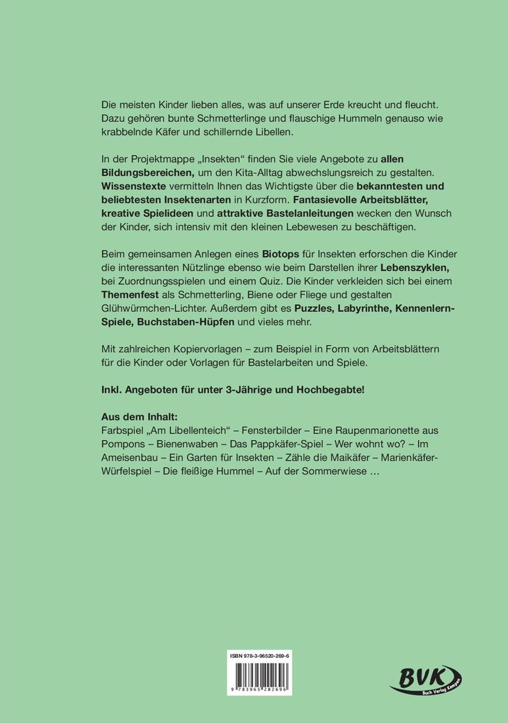 Weitere Ansicht: Kita aktiv Projektmappe Insekten | Angelica Back