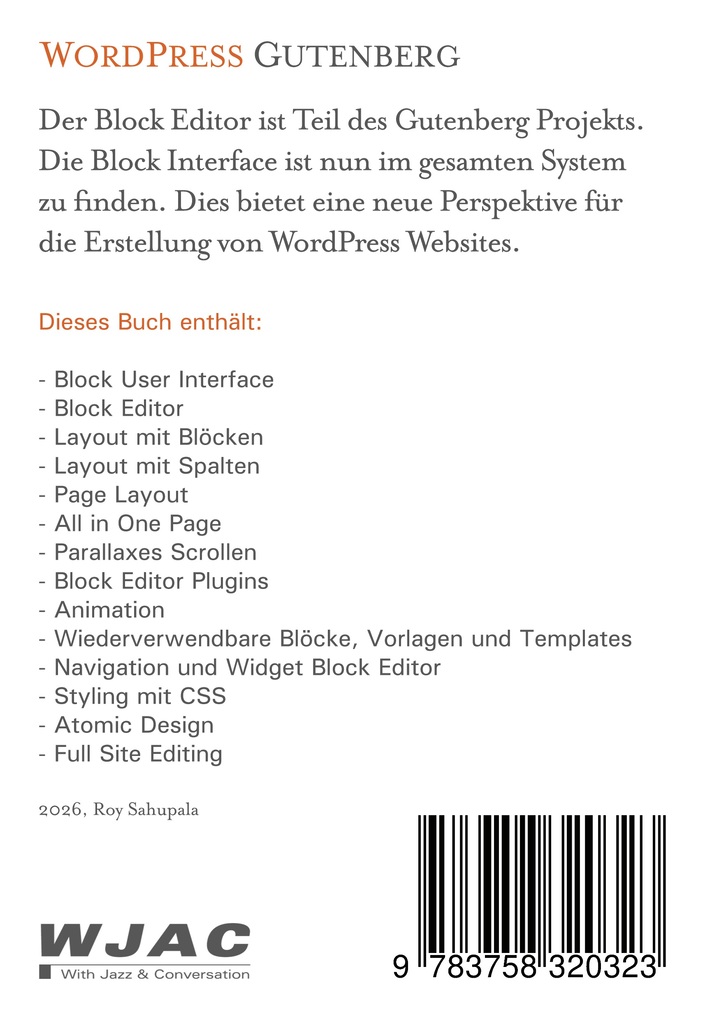 Weitere Ansicht: WordPress Gutenberg | Roy Sahupala