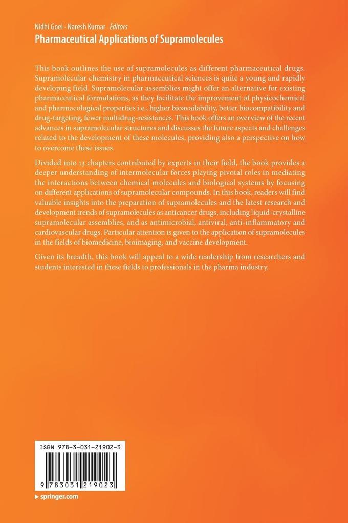 Weitere Ansicht: Pharmaceutical Applications of Supramolecules