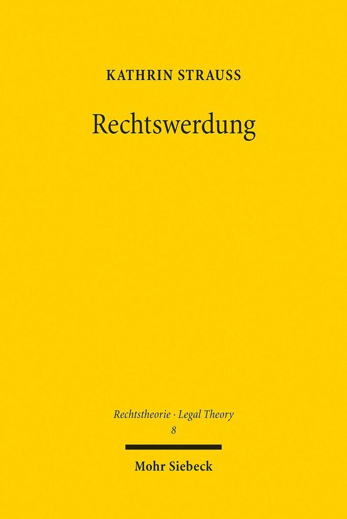 Produktbild: Rechtswerdung | Kathrin Strauß