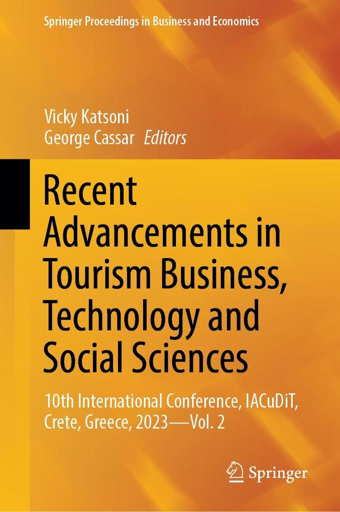 Produktbild: Recent Advancements in Tourism Business, Technology and Social Sciences