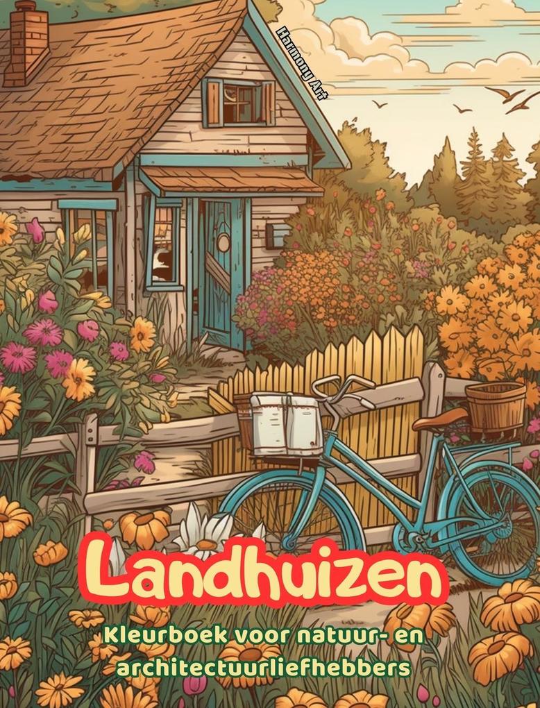 Produktbild: Landhuizen Kleurboek voor natuur- en architectuurliefhebbers Geweldige ontwerpen voor totale ontspanning | Harmony Art