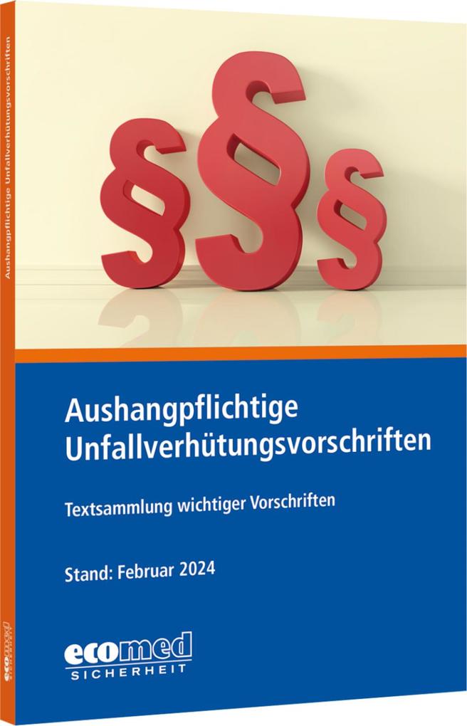Produktbild: Aushangpflichtige Unfallverhütungsvorschriften | ecomed-Storck GmbH