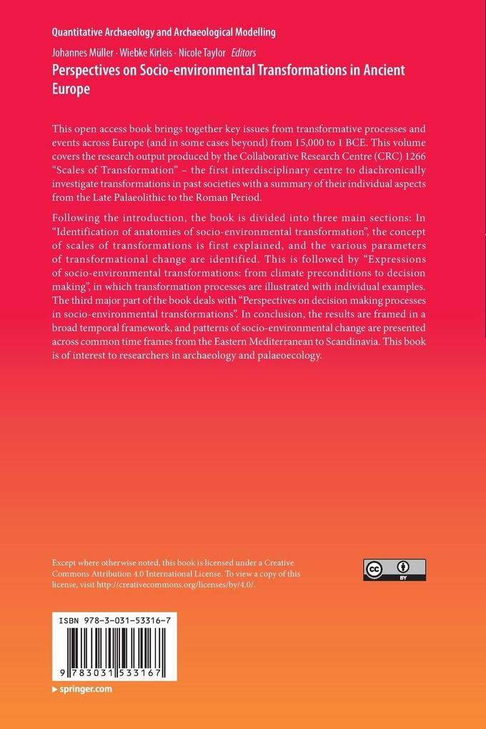 Weitere Ansicht: Perspectives on Socio-environmental Transformations in Ancient Europe