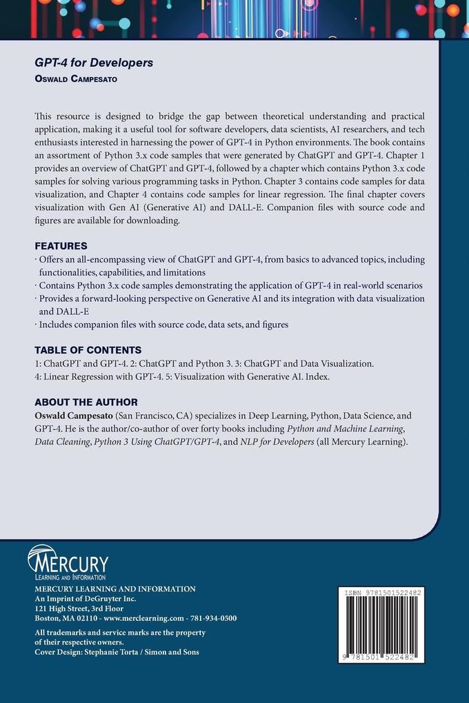 Weitere Ansicht: GPT-4 for Developers | Oswald Campesato