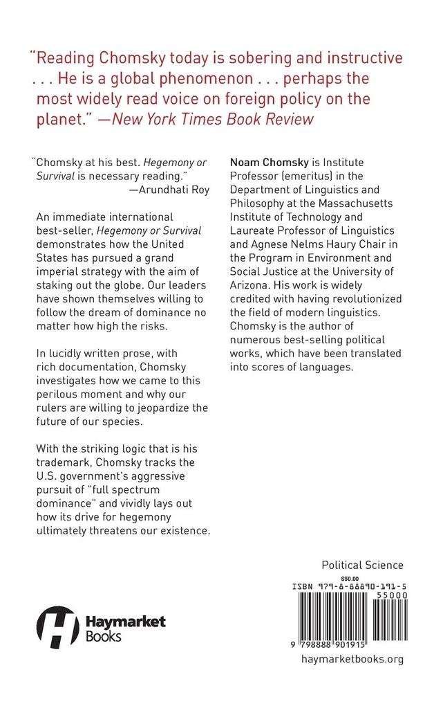 Weitere Ansicht: Hegemony or Survival | Noam Chomsky