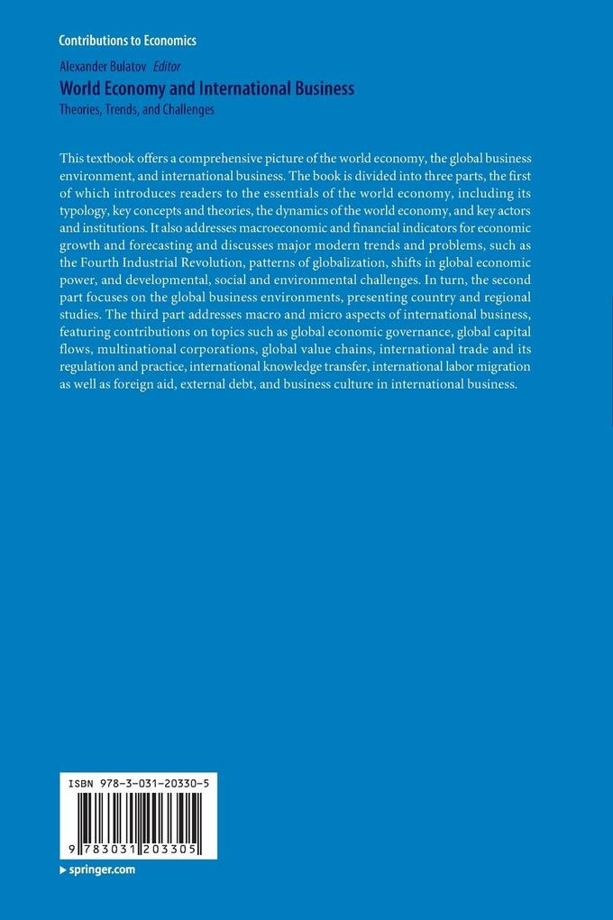 Weitere Ansicht: World Economy and International Business