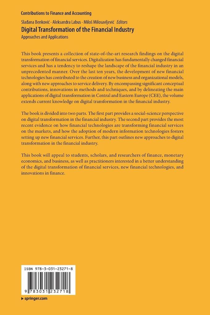 Weitere Ansicht: Digital Transformation of the Financial Industry